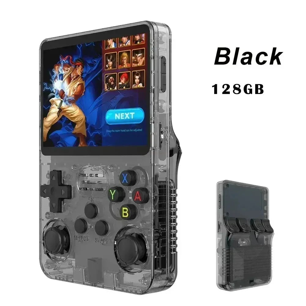 New R36S Retro Handheld Video Game Console System 3.5-Inch IPS Screen Portable Pocket Video Player 128GB 20000+ Games Boy Gifts